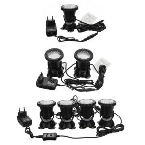 RGB 36 LED 1 set 1/2/4 light Waterproof IP68 Underwater Spot Light For Swimming Pool Fountains Pond Water Garden Aquarium