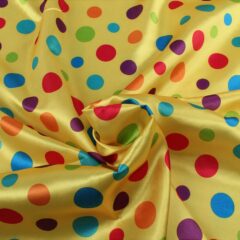 Dots Stripes Satin Fabric...