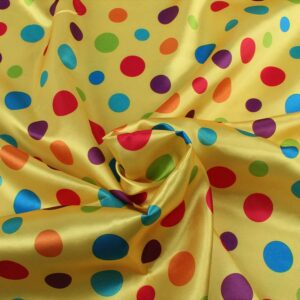 Dots Stripes Satin Fabric...