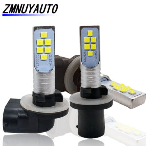 2PCS H27 Led 880 881 Led Bulb H27W H27W/1 H27W/2 1400LM 6000K White Car Fog Light Driving Day Running Lamp Auto 12V