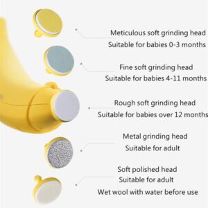 BC Babycare Portable Electric Baby Nail Clippers Trimmer Banana Kids Safe Manicure Pedicure Cutter Scissors Light Nail Care Set